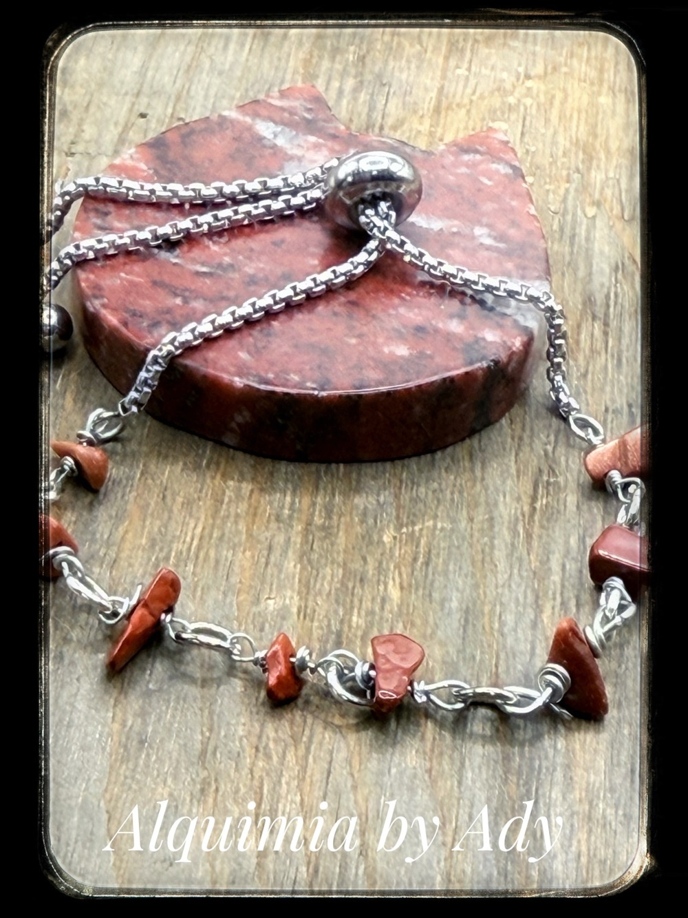 Alquimia Red Jasper Adjustable Bracelet